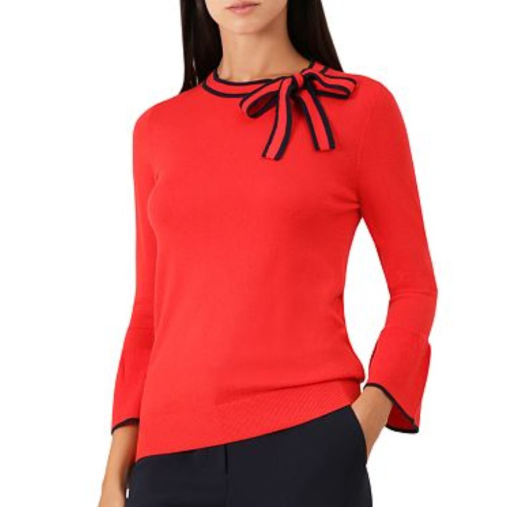 Women’s Red Bow-Accent Sweater